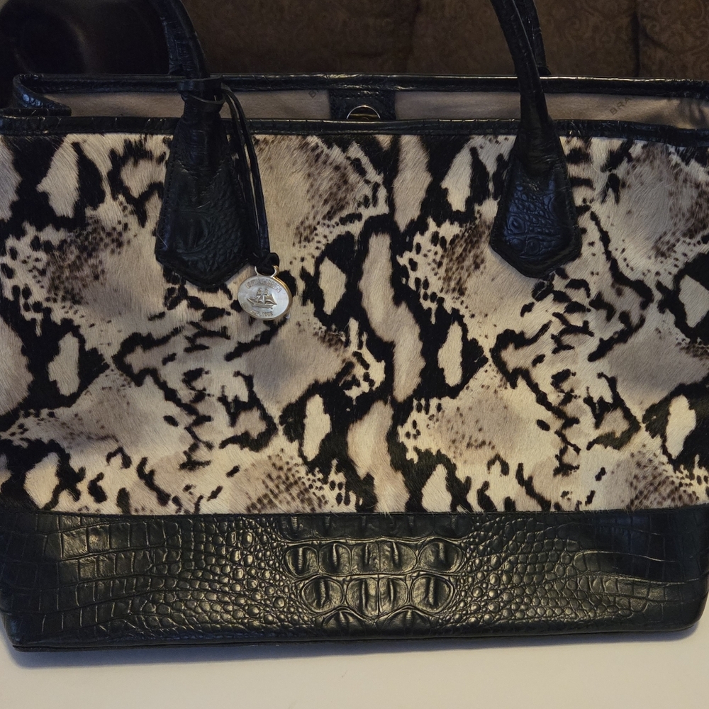 Authentic Brahmin calf hair tote